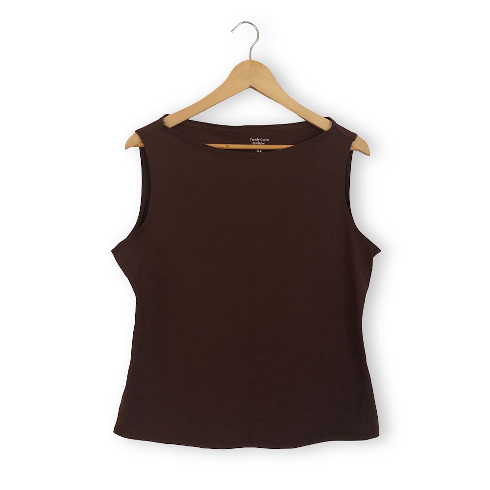 Brown Sleeveless Top